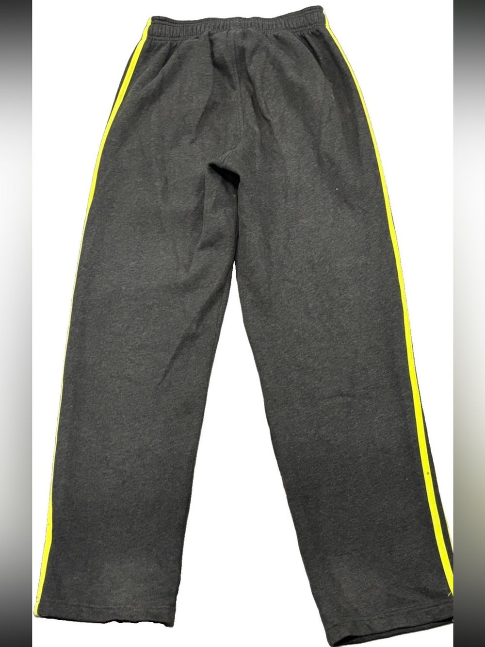 Adidas VTG 2013 Strait loose Leg Gray Neon Yellow Athleisure Jogger Baggy SZ.S - Picture 2 of 9